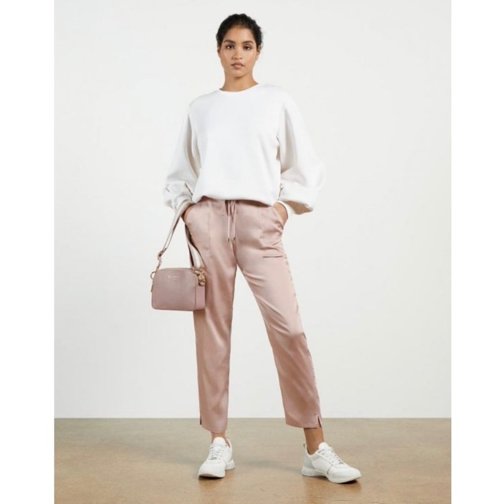 Ted Baker Womens 1 Toriyaa Utility Style Satin Jogger Pants Light Pink Size 4